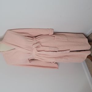 Torrid blush pink teddy bath robe